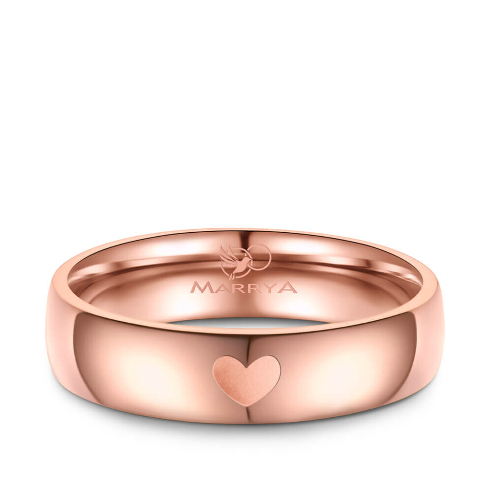 Damenring Edelstahl Rosé mit Zirkonia Marrya ES-31