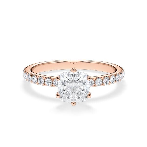 Hollywood-Ring Classic Cushion Rotgold Rubin RU-1880