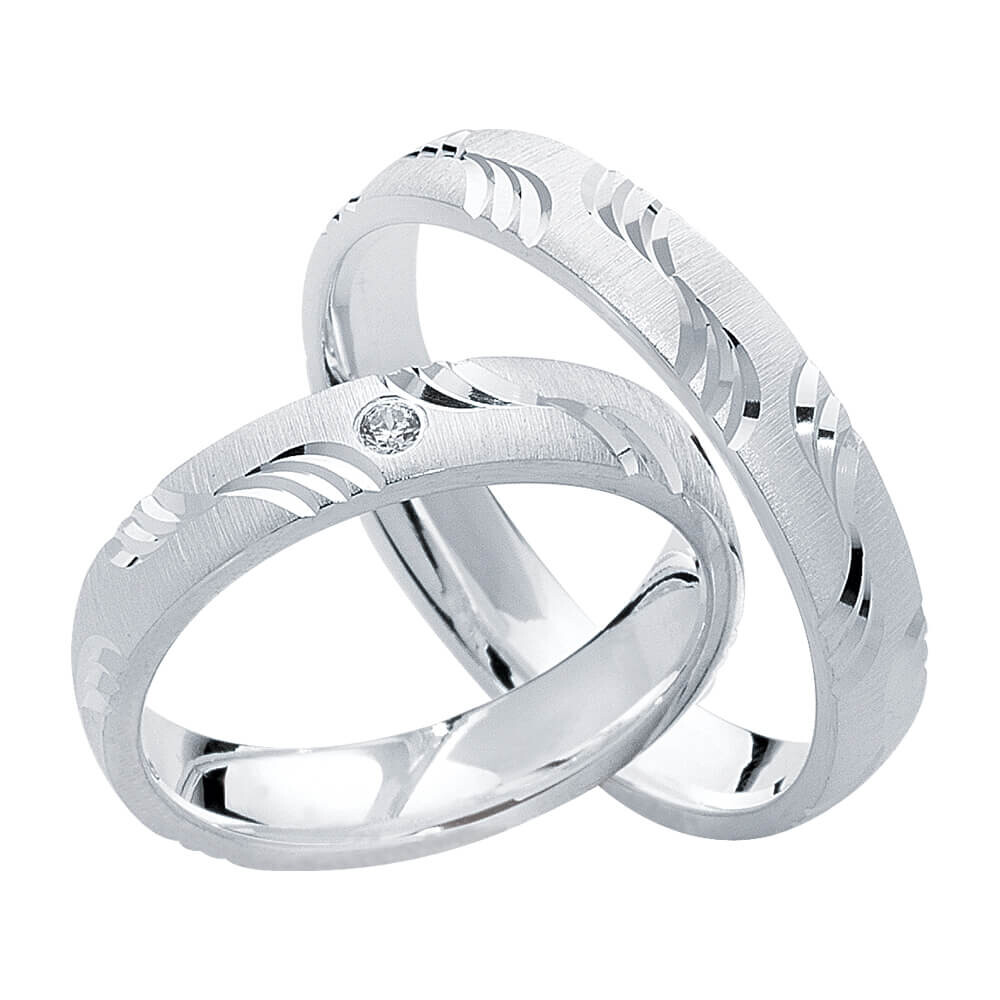 Partnerringe Heartbeat Silber 925 Rubin S14