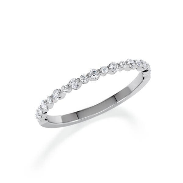 Memoire-Ring Graugold 585 Diamant zus. 0,169  ct. tw, si Rubin RU-1799