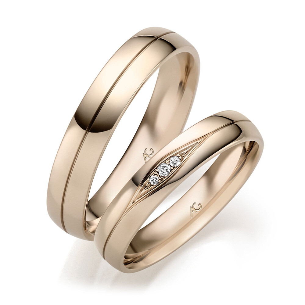 Trauringe Haselnussgold Brillant Gerstner 31473