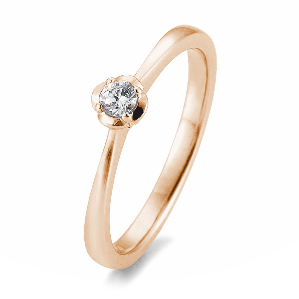Verlobungsring Rose BR106-9 Rotgold Brillant