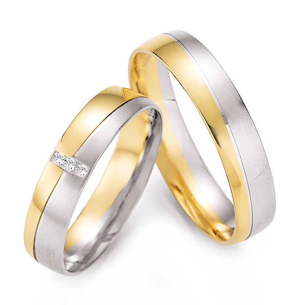 Ruesch Trauringe 66/43070 & 66/43080 Weißgold & Gelbgold