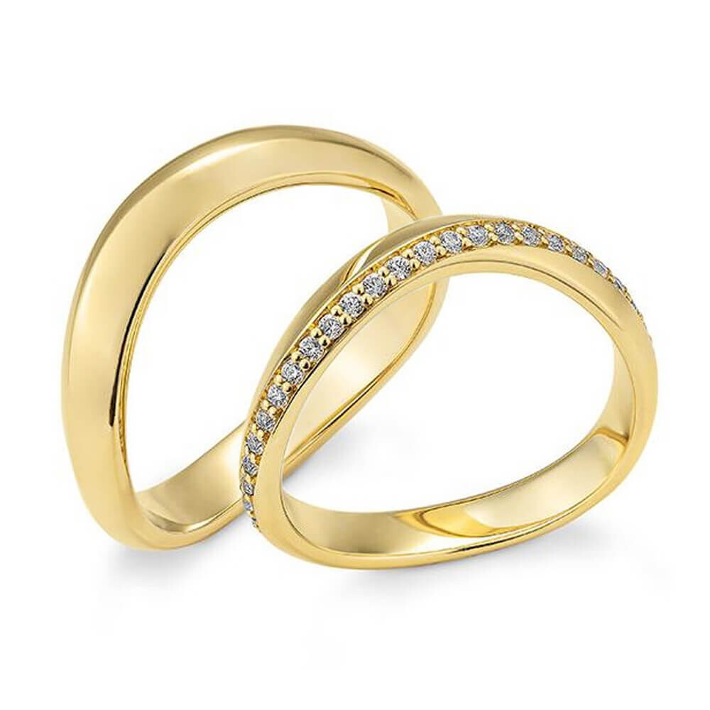 Partnerringe Silber 925 vergoldet Breuning 44-980230/24