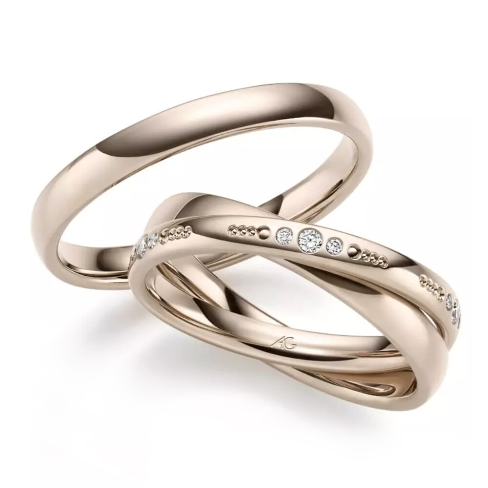 Trauringe Haselnussgold Dots Brillant Gerstner 31392