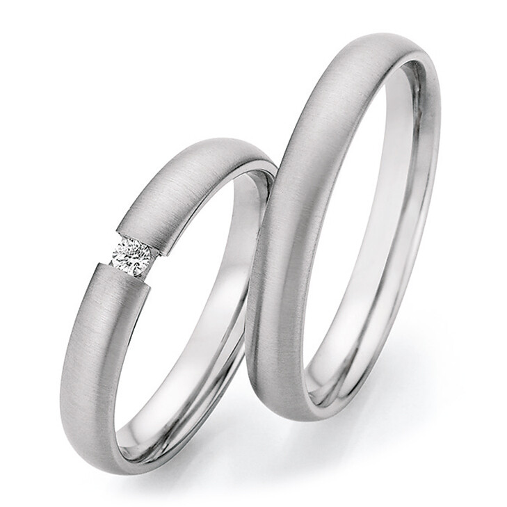 Collection Ruesch Trauringe Edelstahl 88/23030 & 88/23040 Spannringoptik