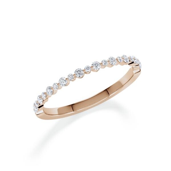 Memoire-Ring Peach-Gold 585 Brillant zus. 0,169 ct. Rubin RU-1801