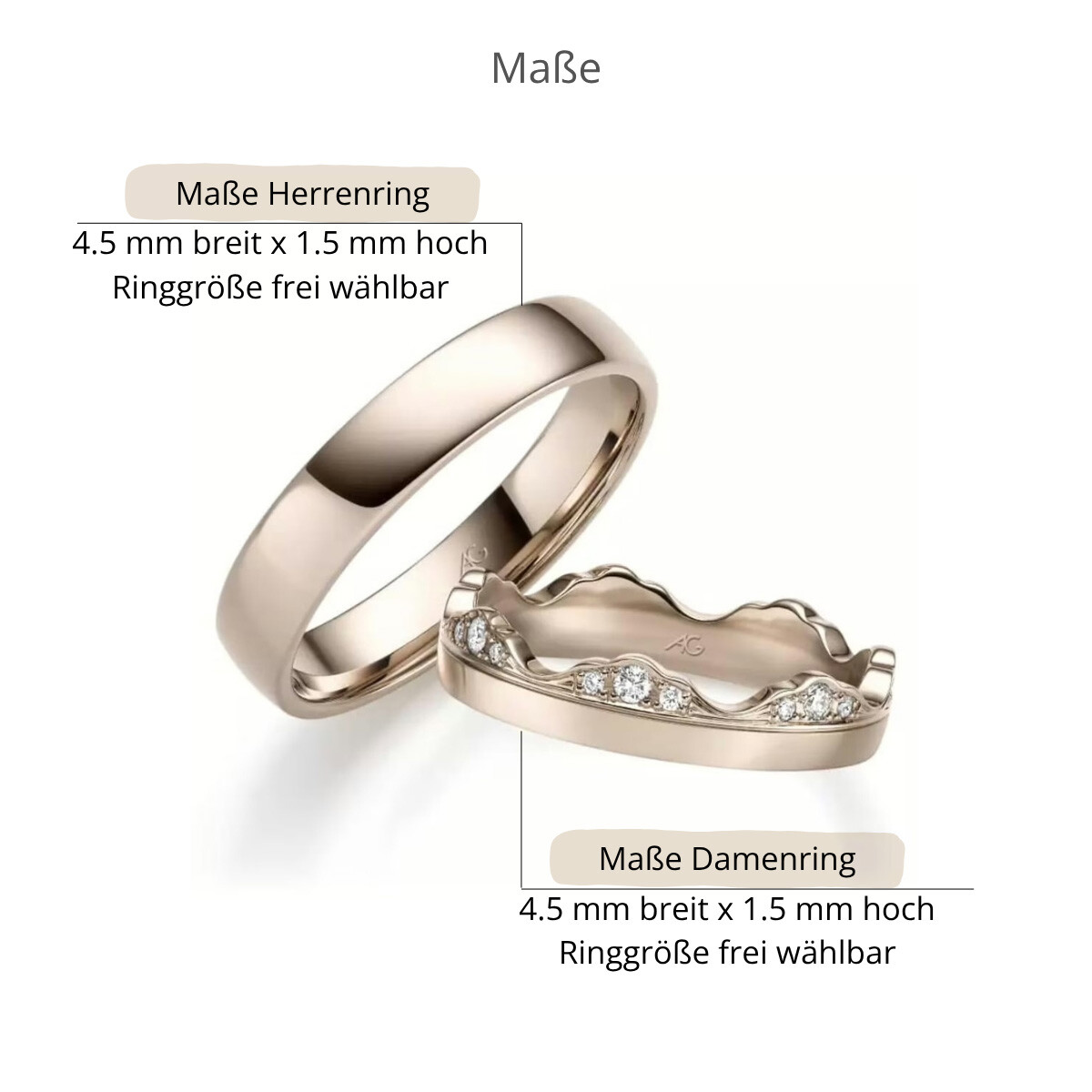 Trauringe Haselnussgold Brillant Gerstner 31394