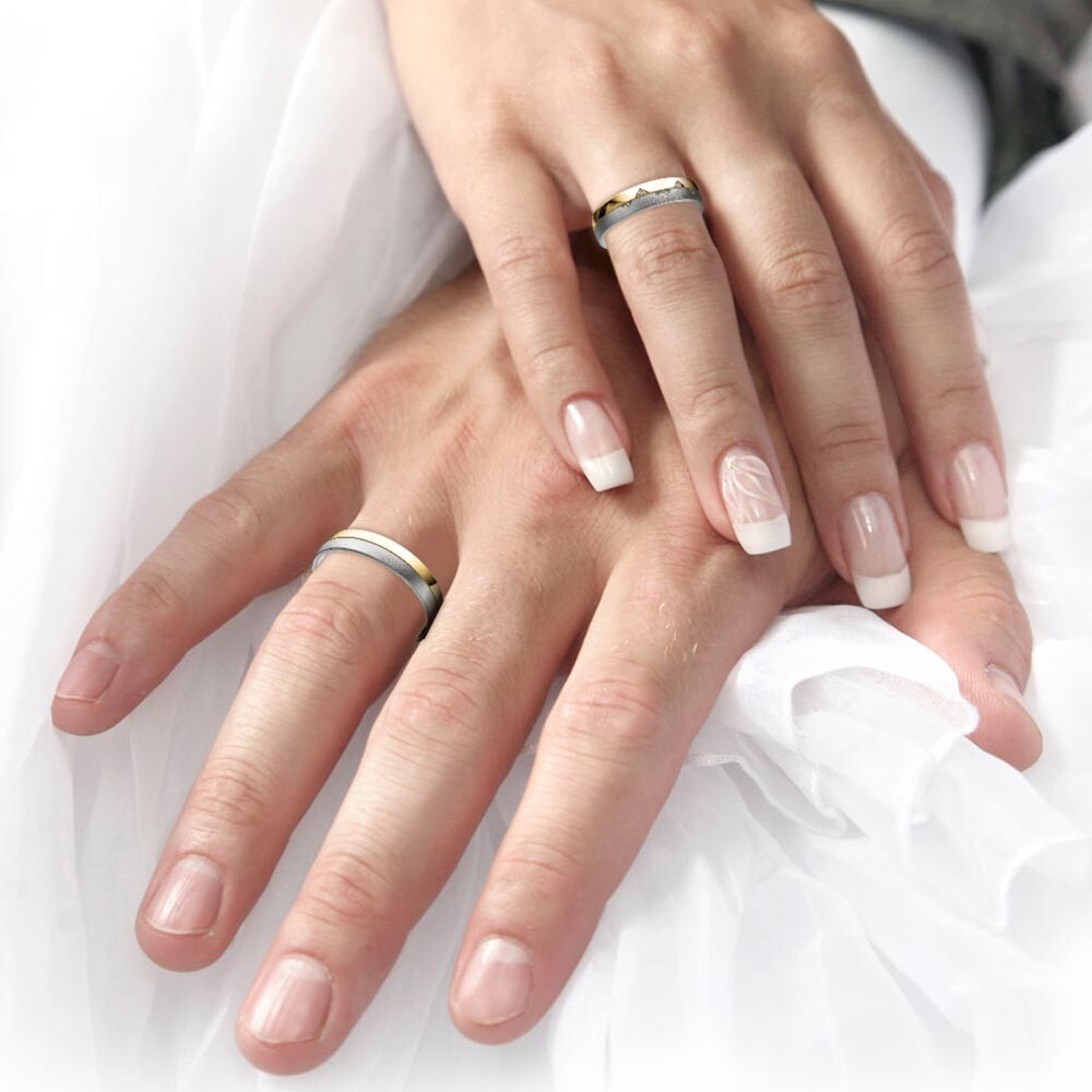 Eheringe Platin Gelbgold Honeymoon Ruesch 66/67130 & 66/67140