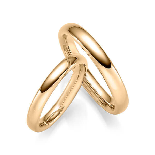 Trauringe ohne Diamanten Roségold Rubin RU-1750