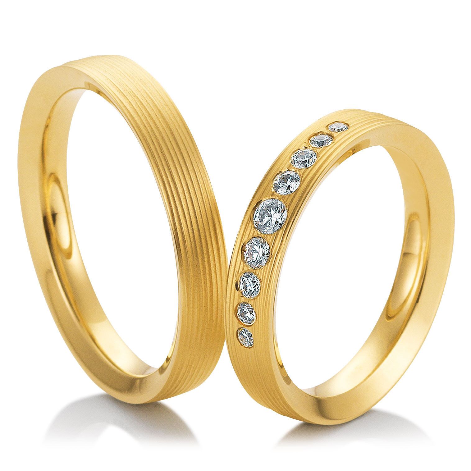 Breuning Trauringe Gelbgold 48/04253 & 48/04254