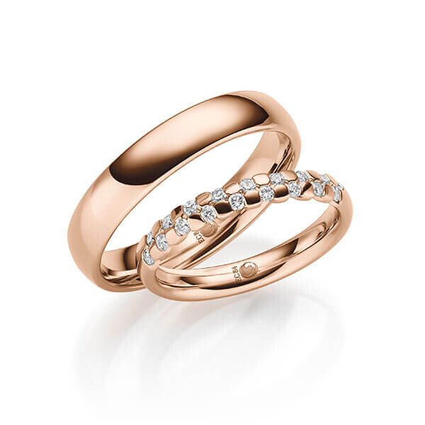 Trauringe Memoire Rotgold Rubin RU-1708