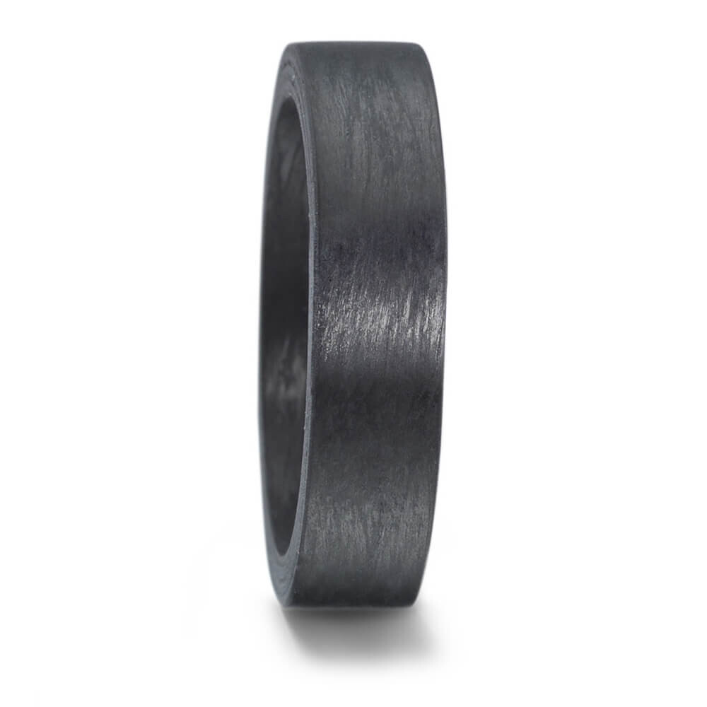 Herrenring in schwarz aus Carbon 59621