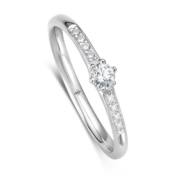 Giloy Solitär Ring Weißgold TV000006W-2