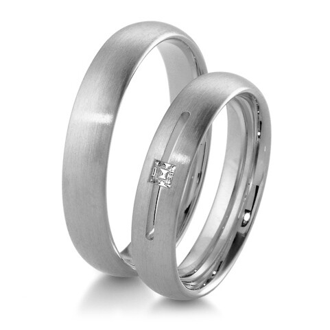 Trauringe Weißgold Inspiration Breuning 48/04109 & 48/04110