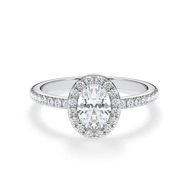 Verlobungsring Platin 950/- zus. 0,930 ct, LAB - e, vs2 & tw, vs - RU-1902-18