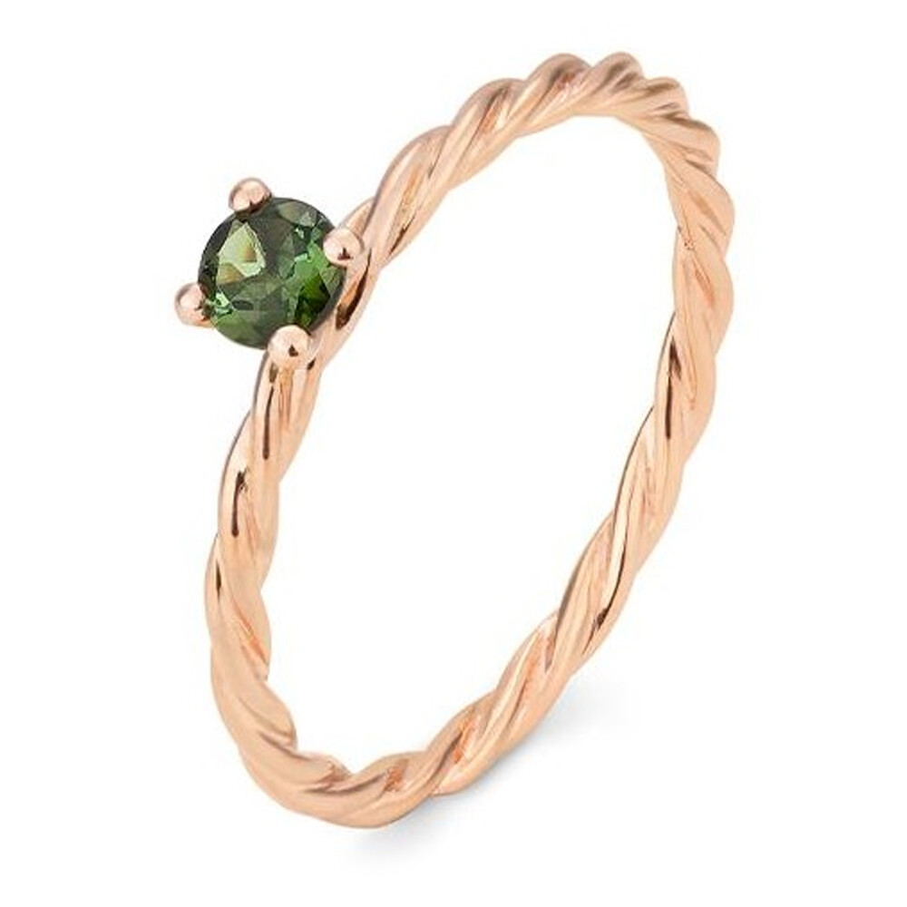 Kordelring Rotgold grüner Turmalin Breuning 42-06073