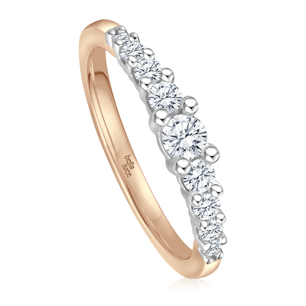 Diamantring Giulia Roségold 9 Brillanten bella luce EH004896