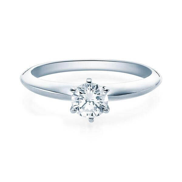 Verlobungsring Platin 950/- zus. 0,500 ct, tw, si - RU-1568-9