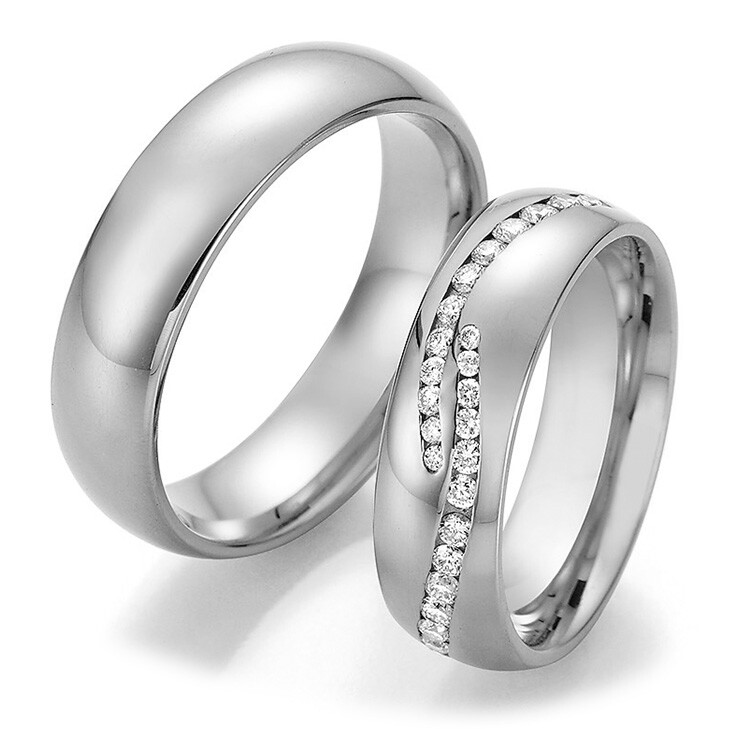 Collection Ruesch Trauringe Weißgold La Bellezza 02/50010 & 02/50020