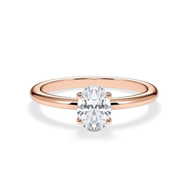 Verlobungsring Rotgold 750/- zus. 0,540 ct, tw, vs - RU-1902-45