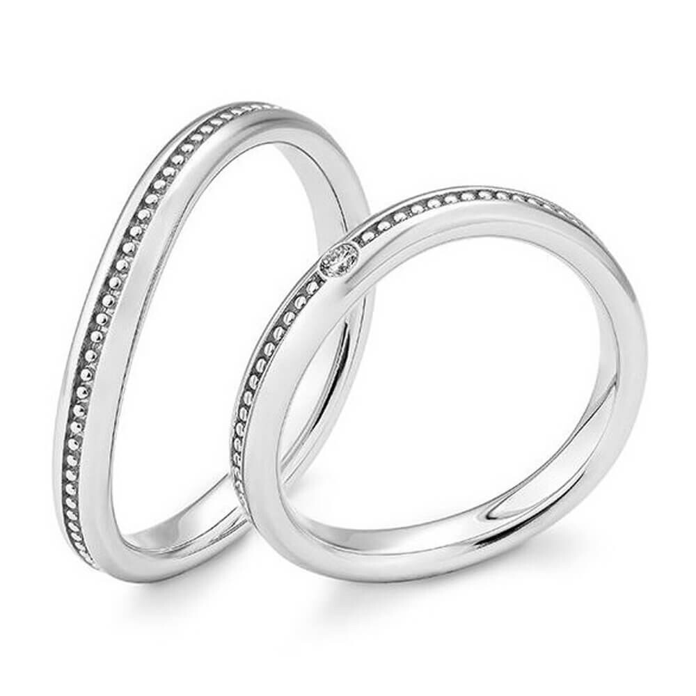 Partnerringe Silber 925 Lab-Grown Diamant Breuning 44-980210/22