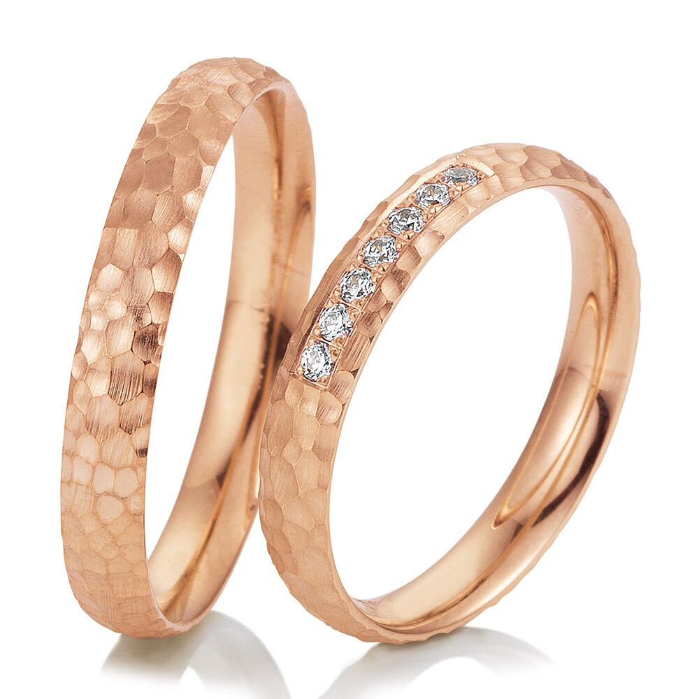 Breuning Trauringe Rotgold Wabenmeer 48/04979 & 48/04980