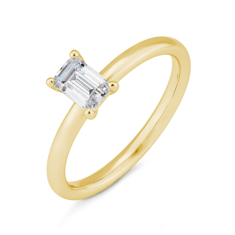 Diamantring Emerald Gelbgold Lab-Grown Breuning 41/06320