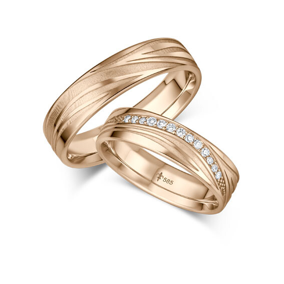 Giloy Trauringe Sandrine Roségold TR-0-00065 & TR-1-00065