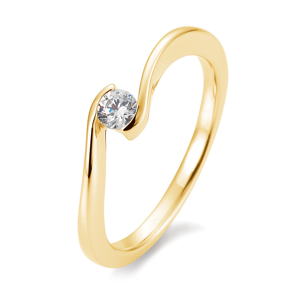 Verlobungsring Schwung Gelbgold BR133 Brillant