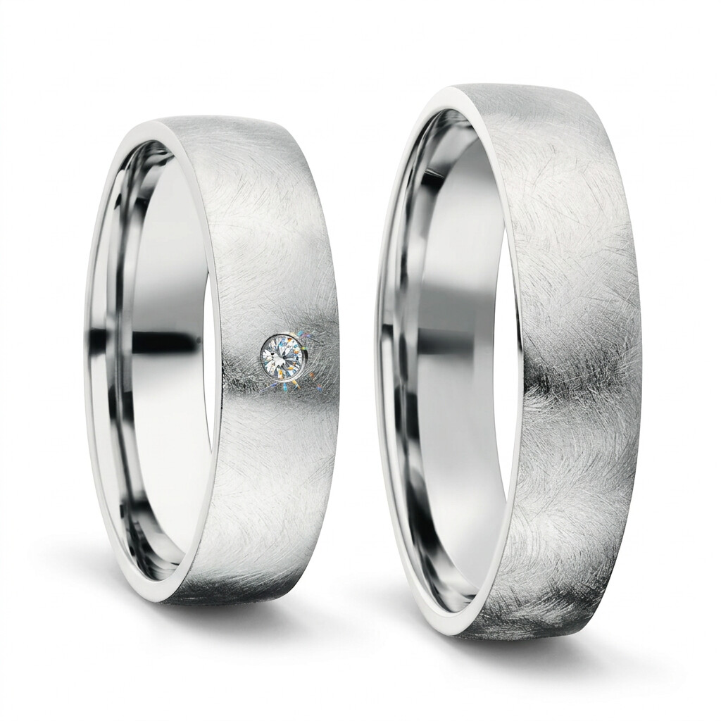 Partnerringe Silber 925 Brillant Bedra 90052