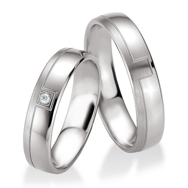 Breuning Trauringe Silber 925 Partnerringe 48/08089 & 48/08090