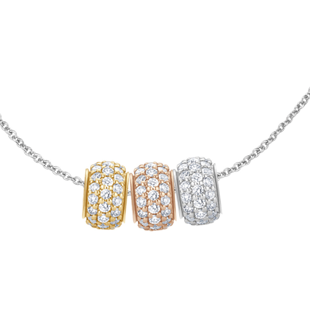bella luce Halskette mit Diamant-Loop Set Gold 585 Brillant 0.450 ct.