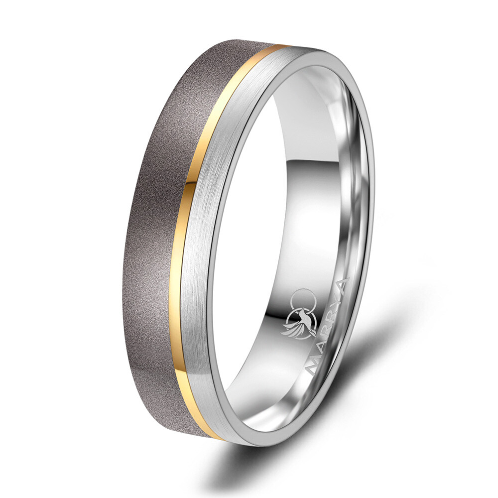 Herrenring Tantal Titan Gold plattiert Marrya TA-01