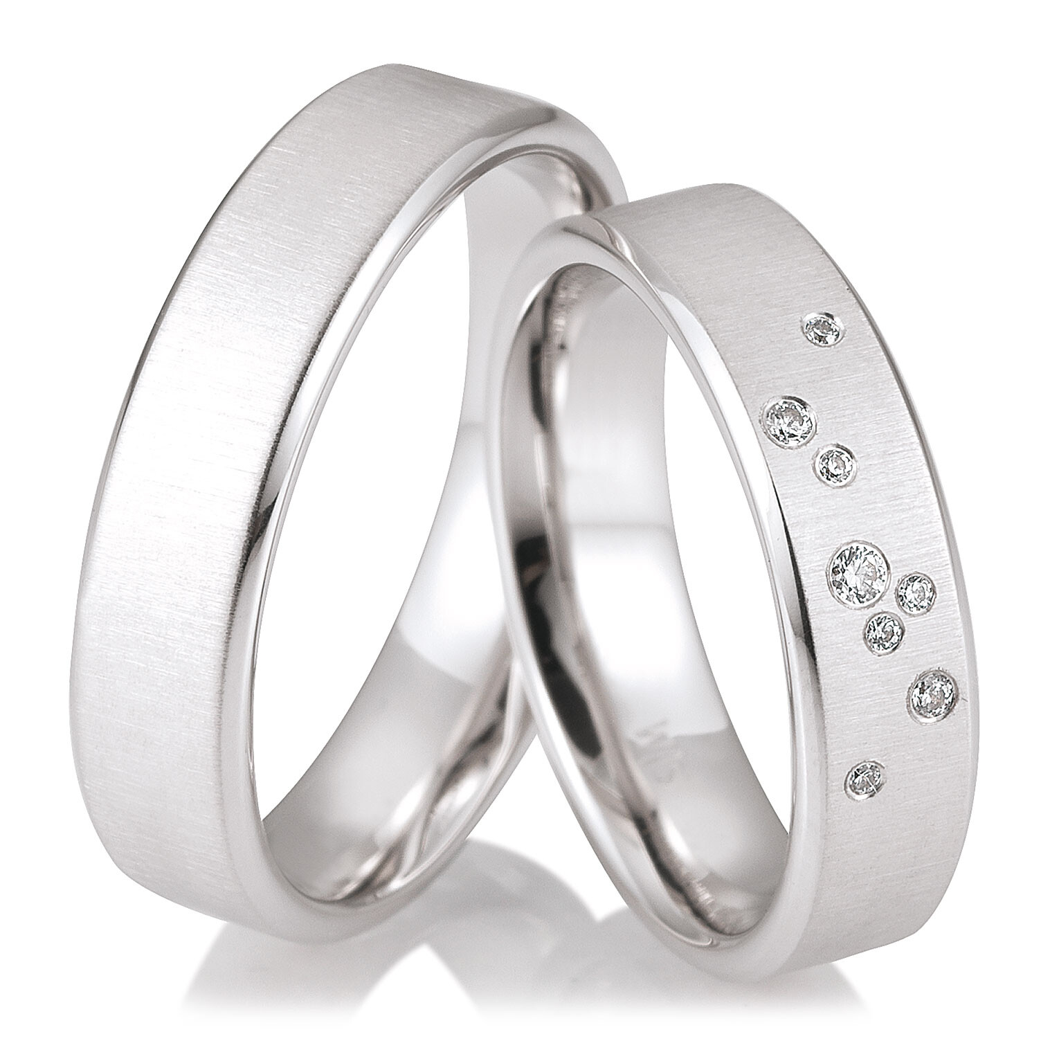 Trauringe Weißgold Sympathie Saint Maurice 49/855260 & 49/855270