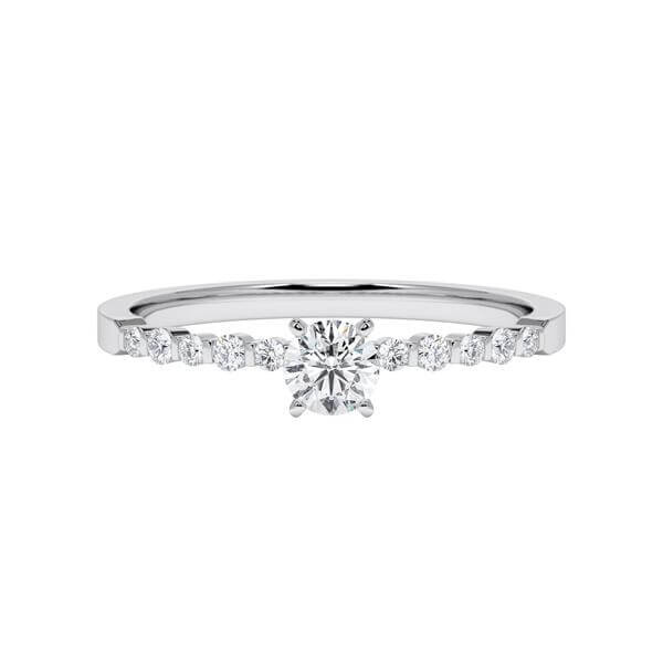 Diamantring Weißgold 333 Brillant zus. 0,320ct. Rubin RU-1793