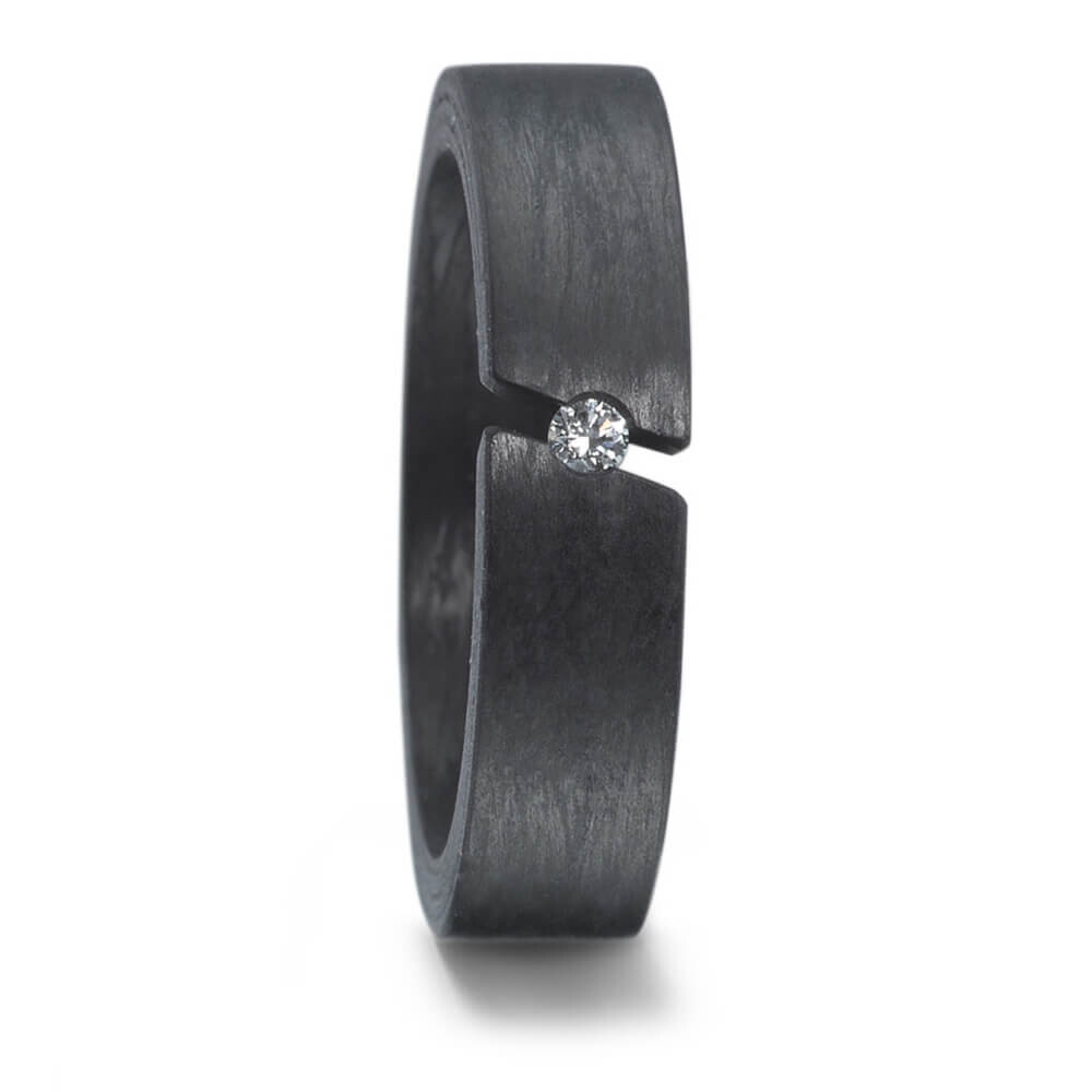 Damenring in schwarz aus Carbon 59621