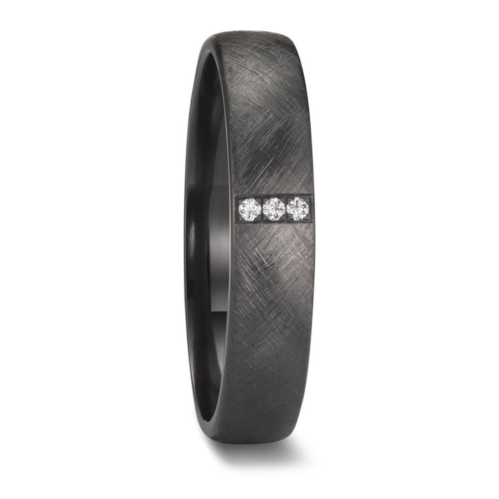 Eheringe aus Zirkonium 3 Brillanten Titanfactory 52671