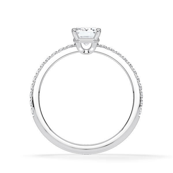 Ring Hidden Halo Emerald Weißgold Rubin 1899