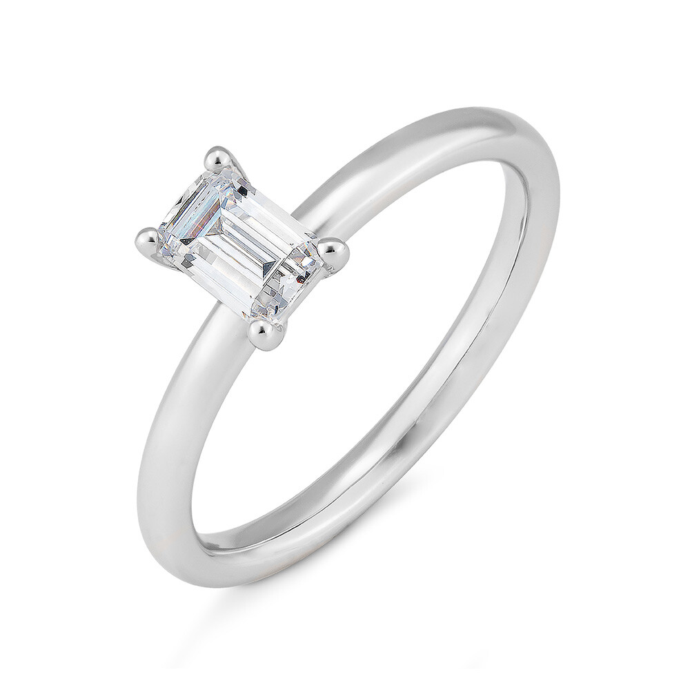 Diamantring Emerald Weißgold Lab-Grown Breuning 41/06320