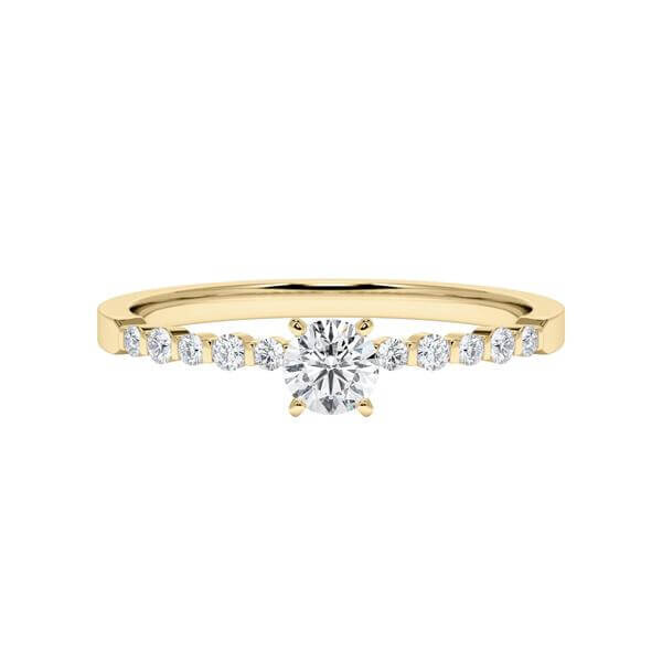 Diamantring Gelbgold 333 Brillant zus. 0,320ct. Rubin RU-1793