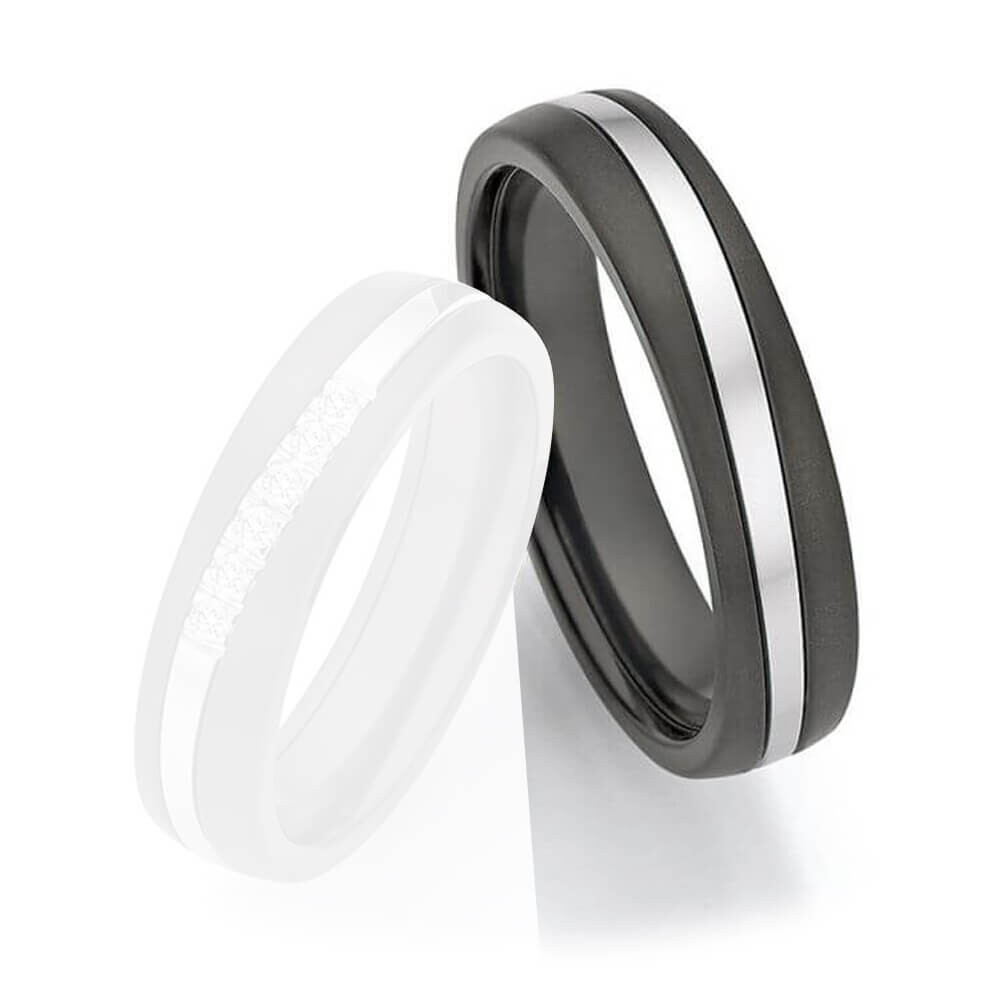 Herrenring Surfing Colors Zirkonium & Weißgold Ruesch 14/20020