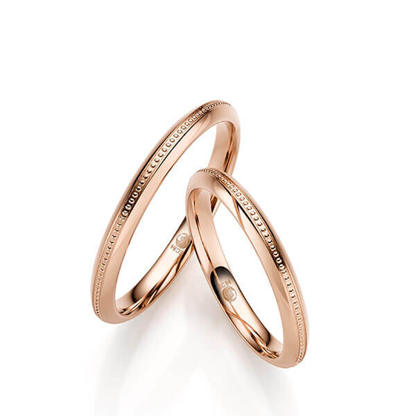 Paar Trauringe / Eheringe Rotgold 333/- - RU-1699-4