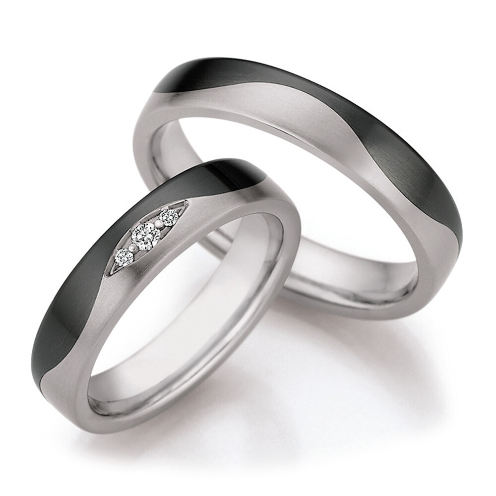 Eheringe Titan Zirkonium Brillant Ruesch 79/10030 & 79/10040