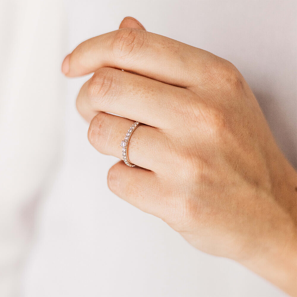 Pavé Ring Silber 925 Zirkonia Gisser R390