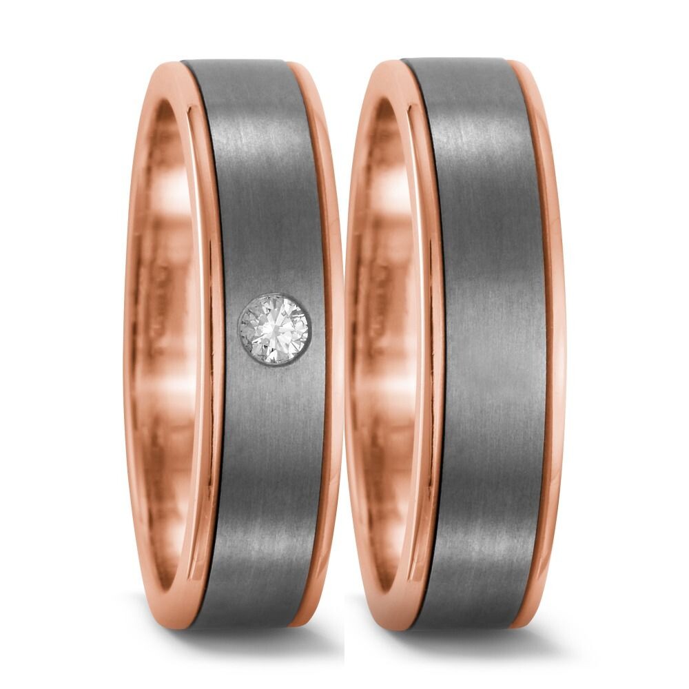 TitanFactory Trauringe Titan & Rotgold - 51211