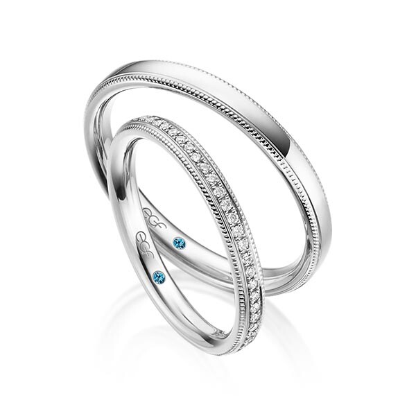 egf Trauringe Palladium Perlfuge Brillant F-1341-11