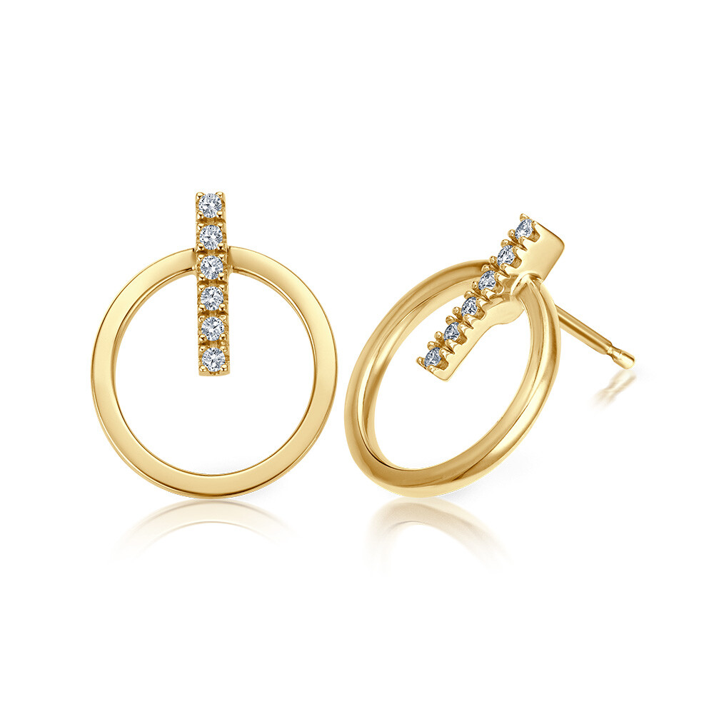 Ohrstecker Fantasie Gelbgold Brillant bella luce EH005662