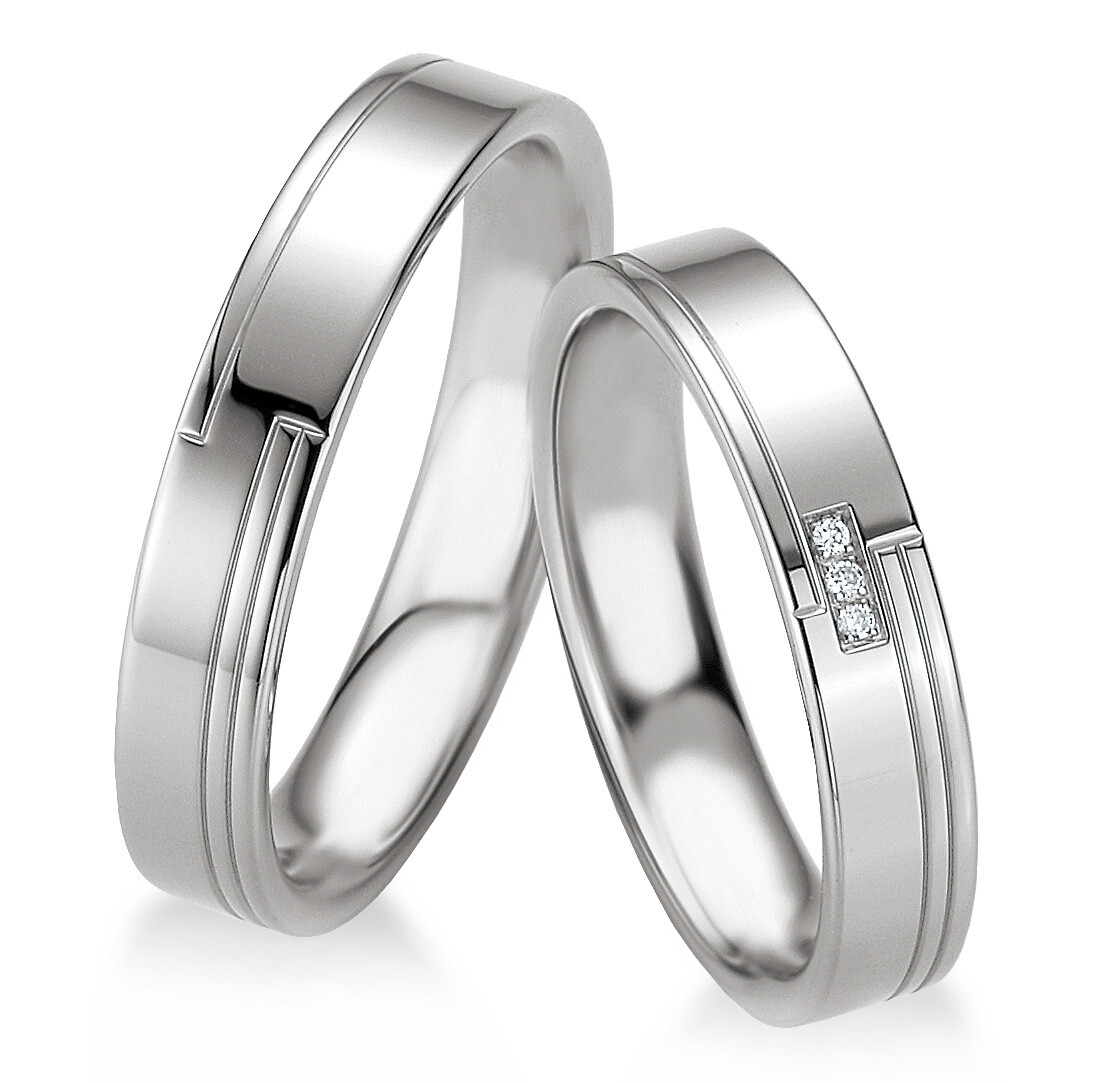 Breuning Trauringe Partnerringe 48/08067 & 48/08068 aus Silber 925