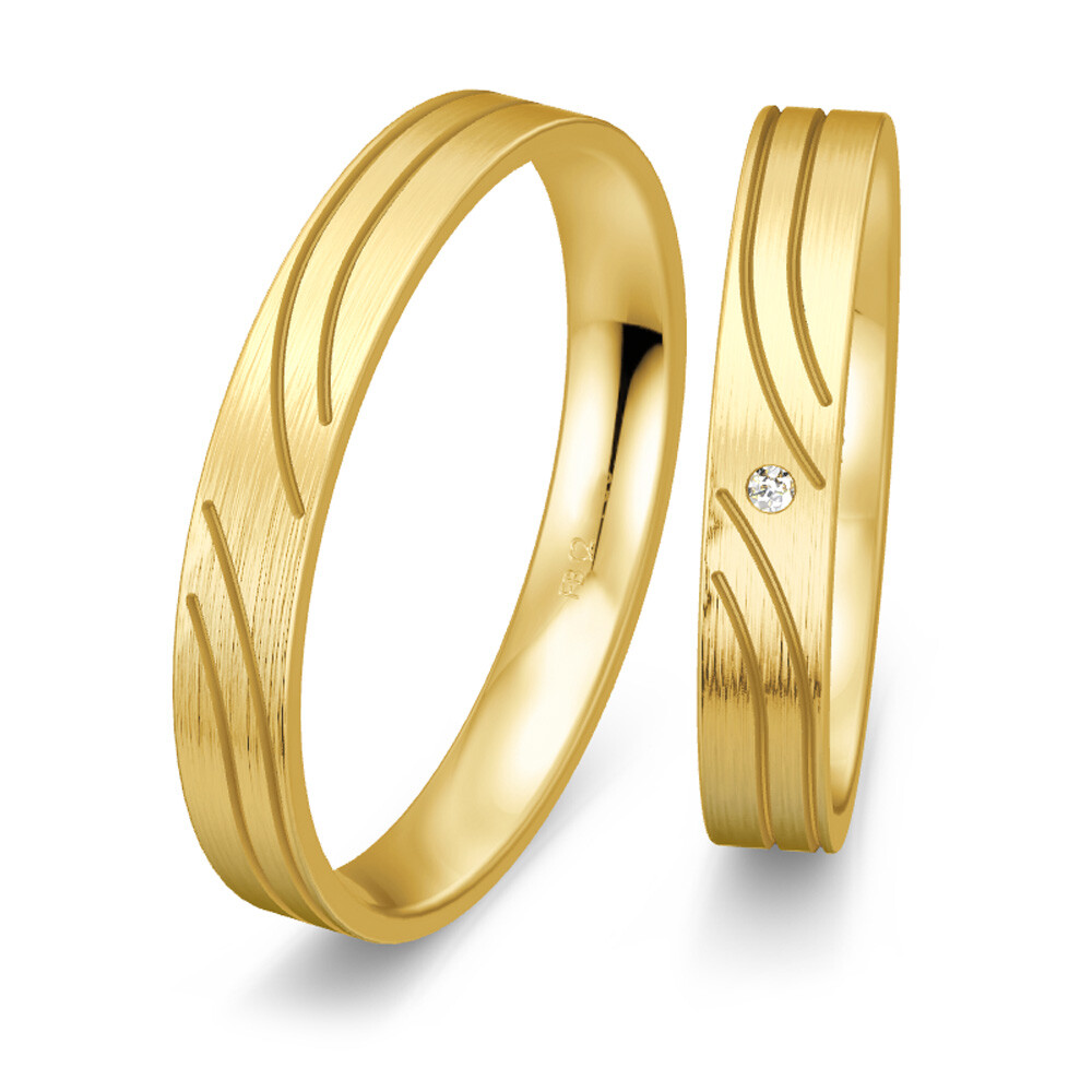 Breuning Trauringe 48/07123 & 48/07124 aus Gelbgold